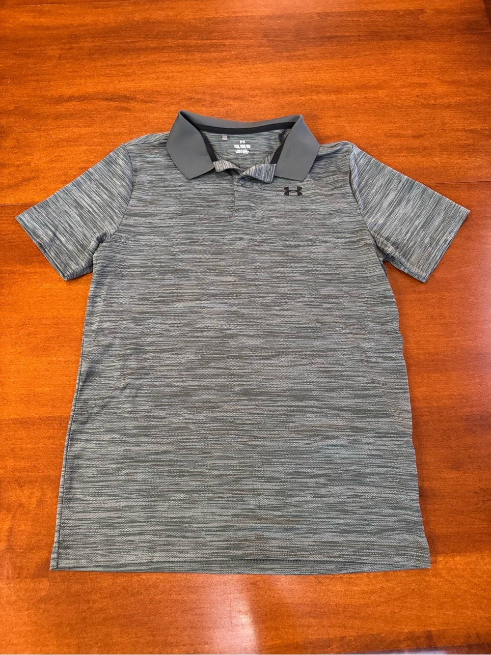 Under Armour Boys Youth XL Gray Heather Performance Golf Polo Shirt